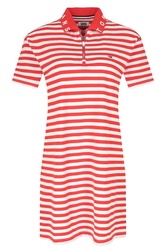 Tommy Jeans dámské polo šaty s červeným proužkem