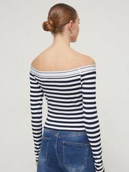 Tommy Jeans dámské pruhované tričko  - XS (C1G)