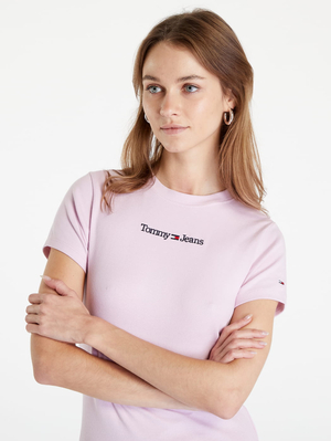 Tommy Jeans dámské růžové tričko - L (TOB)