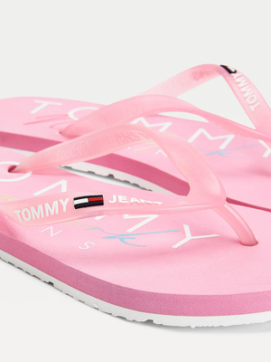 Tommy Jeans dámské růžové žabky - 36 (TOU)