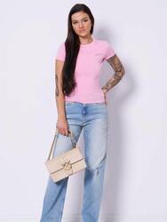 Tommy Jeans dámské růžové tričko - L (THA)