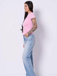 Tommy Jeans dámské růžové tričko - L (THA)
