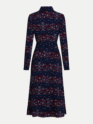 Tommy Jeans dámské tmavě modré šaty Floral - S (0GJ)