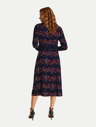 Tommy Jeans dámské tmavě modré šaty Floral - S (0GJ)