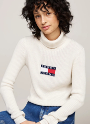 Tommy Jeans dámský béžový rolák - M (HCV)
