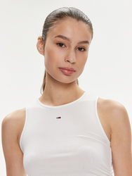 Tommy Jeans dámský bílý top - XS (YBR)