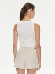 Tommy Jeans dámský bílý top - XS (YBR)