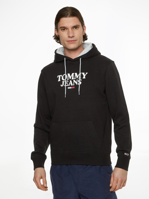 Tommy Jeans pánská černá mikina ENTRY HOODIE - S (BDS)