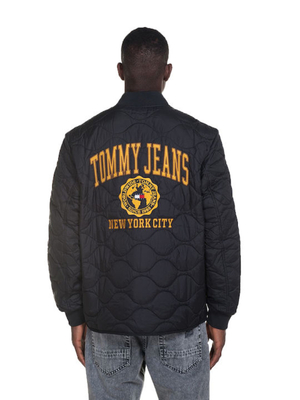 Tommy Jeans pánský černý bomber - M (BDS)