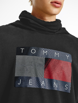 Tommy Jeans pánská černá mikina REFLECTIVE  - M (BDS)