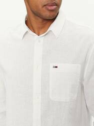 Tommy Jeans pánská bílá košile  - M (YBR)