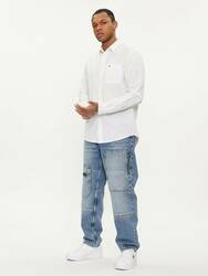 Tommy Jeans pánská bílá košile  - M (YBR)