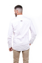 Tommy Jeans pánská bílá košile Ditsy se vzorem - XXL (YA2)