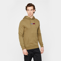Tommy Jeans pánská khaki mikina s kapucí - S (L8Q)