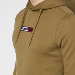 Tommy Jeans pánská khaki mikina s kapucí - S (L8Q)