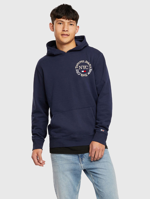 Tommy Jeans pánská modrá mikina TIMELESS - S (C87)