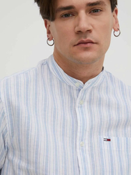 Tommy Jeans pánská pruhovaná košile Mao - M (C3S)