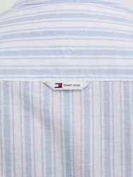 Tommy Jeans pánská pruhovaná košile Mao - M (C3S)