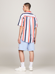 Tommy Jeans pánská pruhovaná košile Stripes - M (YBR)