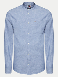 Tommy Jeans pánská světle modrá košile Mao - M (C6C)