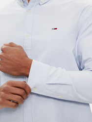 Tommy Jeans pánská světle modrá košile Oxford - L (C3S)