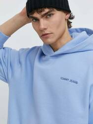 Tommy Jeans pánská světle modrá mikina - S (C3S)