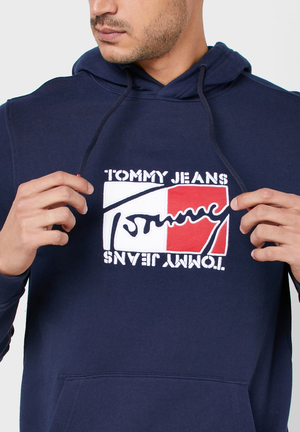 Tommy Jeans pánská tmavě modrá mikina Essential - L (CBK)
