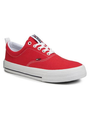Tommy Jeans pánské červené tenisky - 41 (XNL)