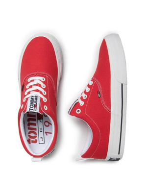 Tommy Jeans pánské červené tenisky - 41 (XNL)