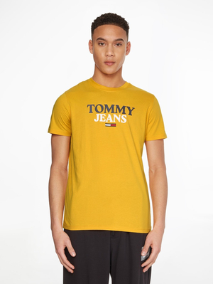 Tommy Jeans pánské hořčicové tričko - L (ZFW)