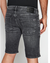 Tommy Jeans pánské černé džínové šortky Scanton - 30/NI (1A4)