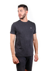 Tommy Jeans pánské černé melírované tričko Organic