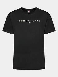 Tommy Jeans pánské černé tričko LINEAR - L (BDS)