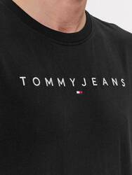 Tommy Jeans pánské černé tričko LINEAR - M (BDS)