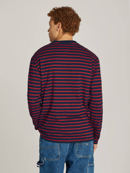 Tommy Jeans pánské červenomodré tričko - L (XIT)