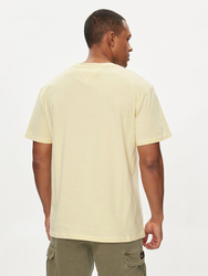 Tommy Jeans pánské žluté tričko LINEAR - L (ZHO)