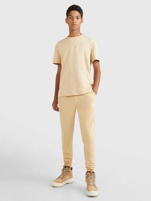 Tommy Jeans pánské béžové tričko SIGNATURE - XL (AB4)