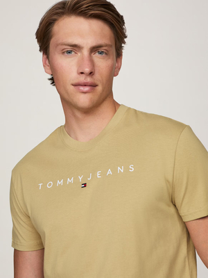 Tommy Jeans pánské béžové tričko - L (ACT)