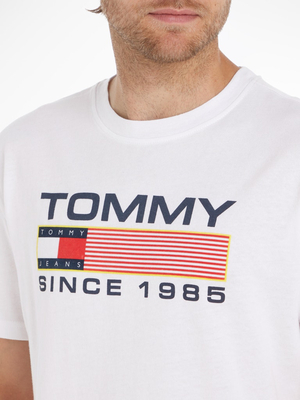 Tommy Jeans pánské bílé tričko - S (YBR)
