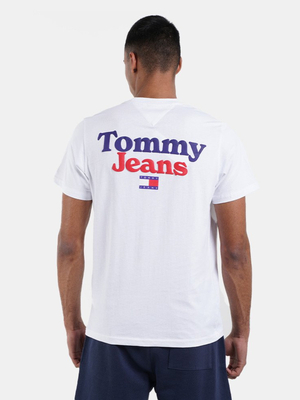 Tommy Jeans pánské bílé tričko - M (YBR)