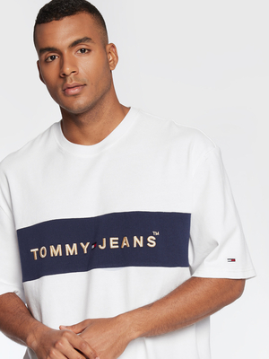 Tommy Jeans pánské bílé tričko - M (YBR)