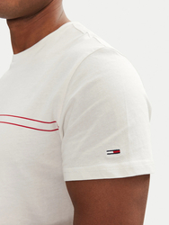 Tommy Jeans pánské bílé tričko - L (YBL)