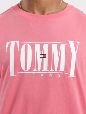 Tommy Jeans pánské růžové tričko - S (TIF)