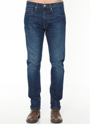 Tommy Jeans pánské tmavě modré džíny Modern - 38/34 (1A4)