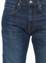 Tommy Jeans pánské tmavě modré džíny Modern - 38/34 (1A4)