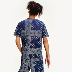 Tommy Jeans pánské modré tričko Bandana - S (0GY)