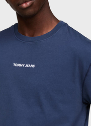 Tommy Jeans pánské tmavěmodré tričko - S (C1G)