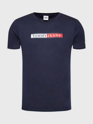 Tommy Jeans pánské tmavě modré tričko Essential - L (C87)