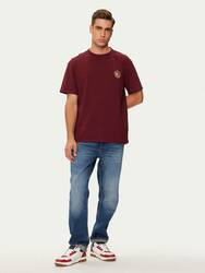 Tommy Jeans pánské vínové tričko - M (VLP)