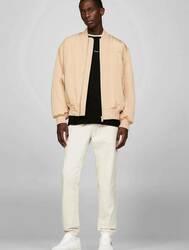 Tommy Jeans pánský béžový bomber - M (AB0)